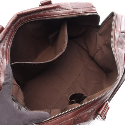 グッチシマ ボストンバッグ レザー ダークブラウン グッチ