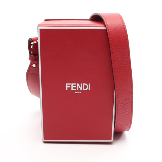 ボックス ショルダーバッグ レザー レッド フェンディ バッグ FENDI