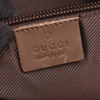 GGキャンパス ショルダーバッグ トートバッグ キャンパス レザー ベージュ ダークブラウン グッチ