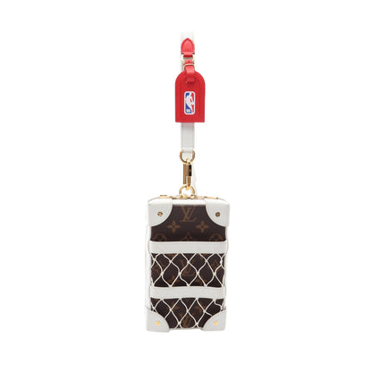 LV × NBA ソフトトランク フォーンボックス モノグラム ボディバッグ PVC レザー ファブリック ブラウン ホワイト ルイヴィトン