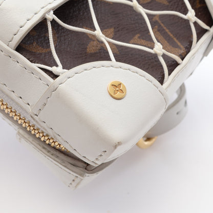 LV × NBA ソフトトランク フォーンボックス モノグラム ボディバッグ PVC レザー ファブリック ブラウン ホワイト ルイヴィトン