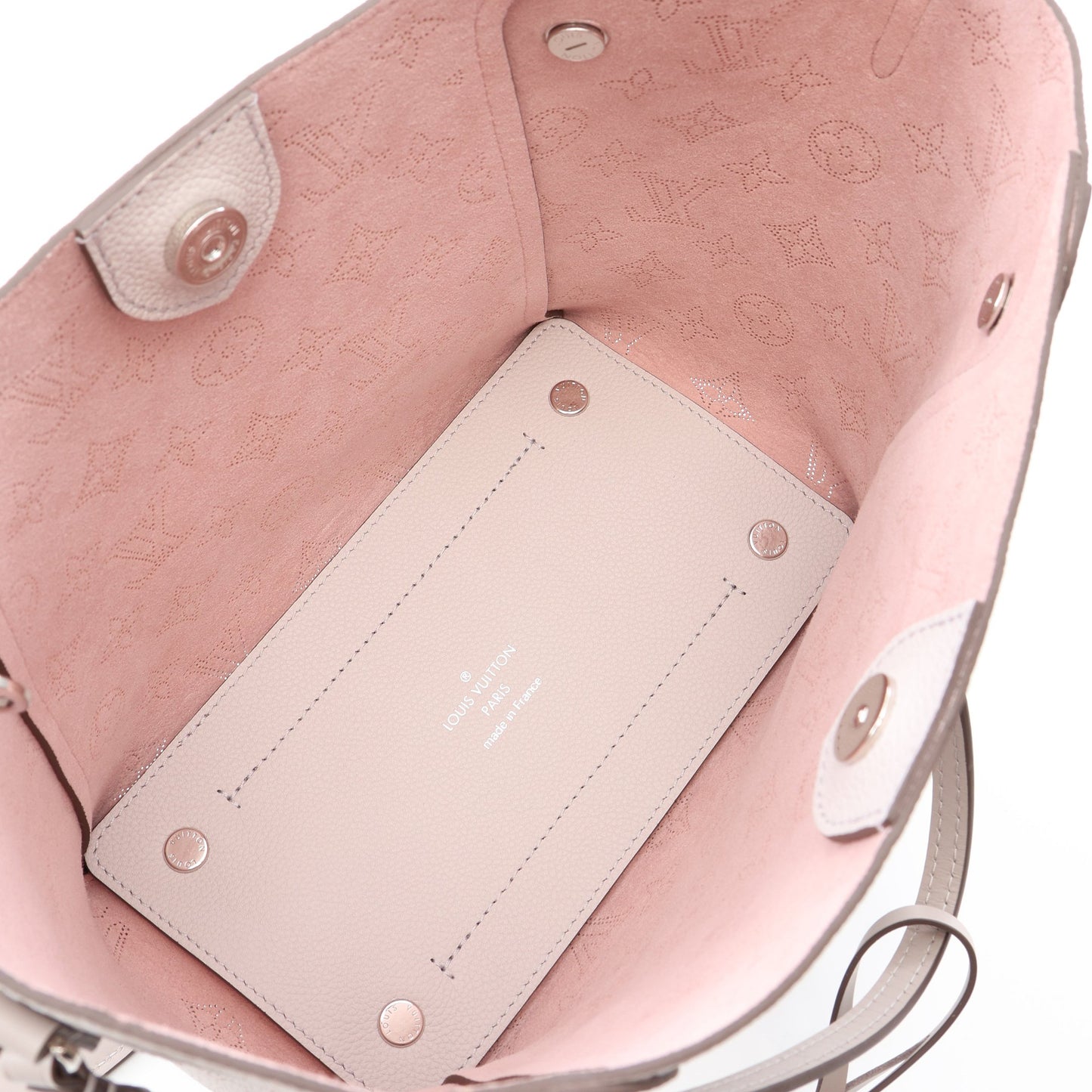 ヒナPM マヒナ 2WAY ハンドバッグ レザー グレーベージュ ルイヴィトン
