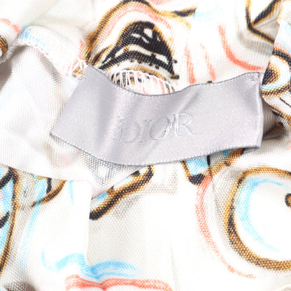 DIOR × KENNY SCHARF 総柄 ハイネック 長袖 カットソー レーヨン アイボリー マルチカラー ディオール