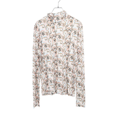 DIOR × KENNY SCHARF 総柄 ハイネック 長袖 カットソー レーヨン アイボリー マルチカラー ディオール