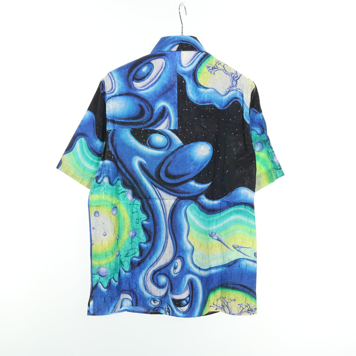 DIOR × KENNY SCHARF 半袖 シャツ シルク コットン ブルー グリーン ブラック ディオール