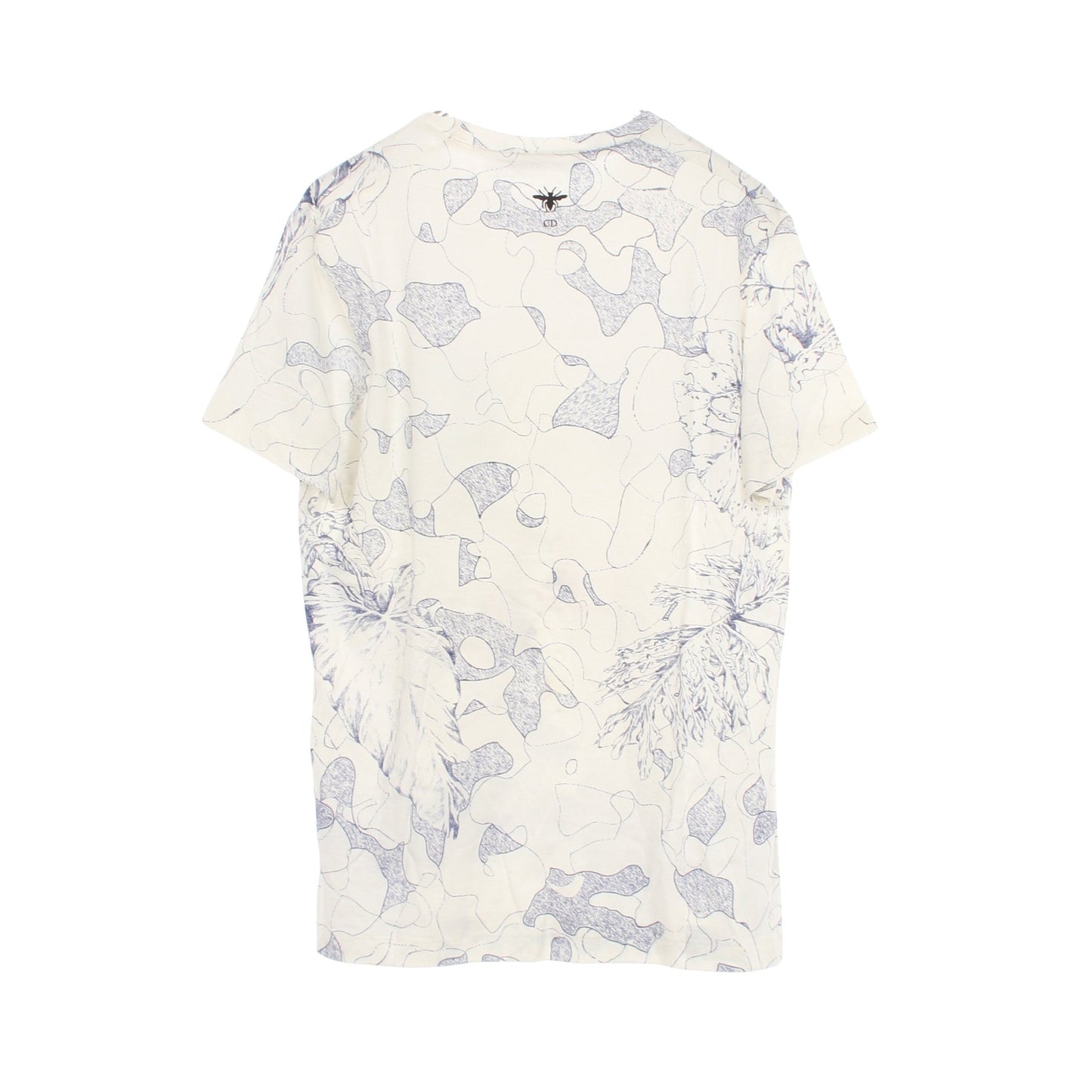 Around the World トートバッグ付き 半袖Tシャツ コットン リネン オフホワイト ブルー マルチカラー クリスチャンディオール