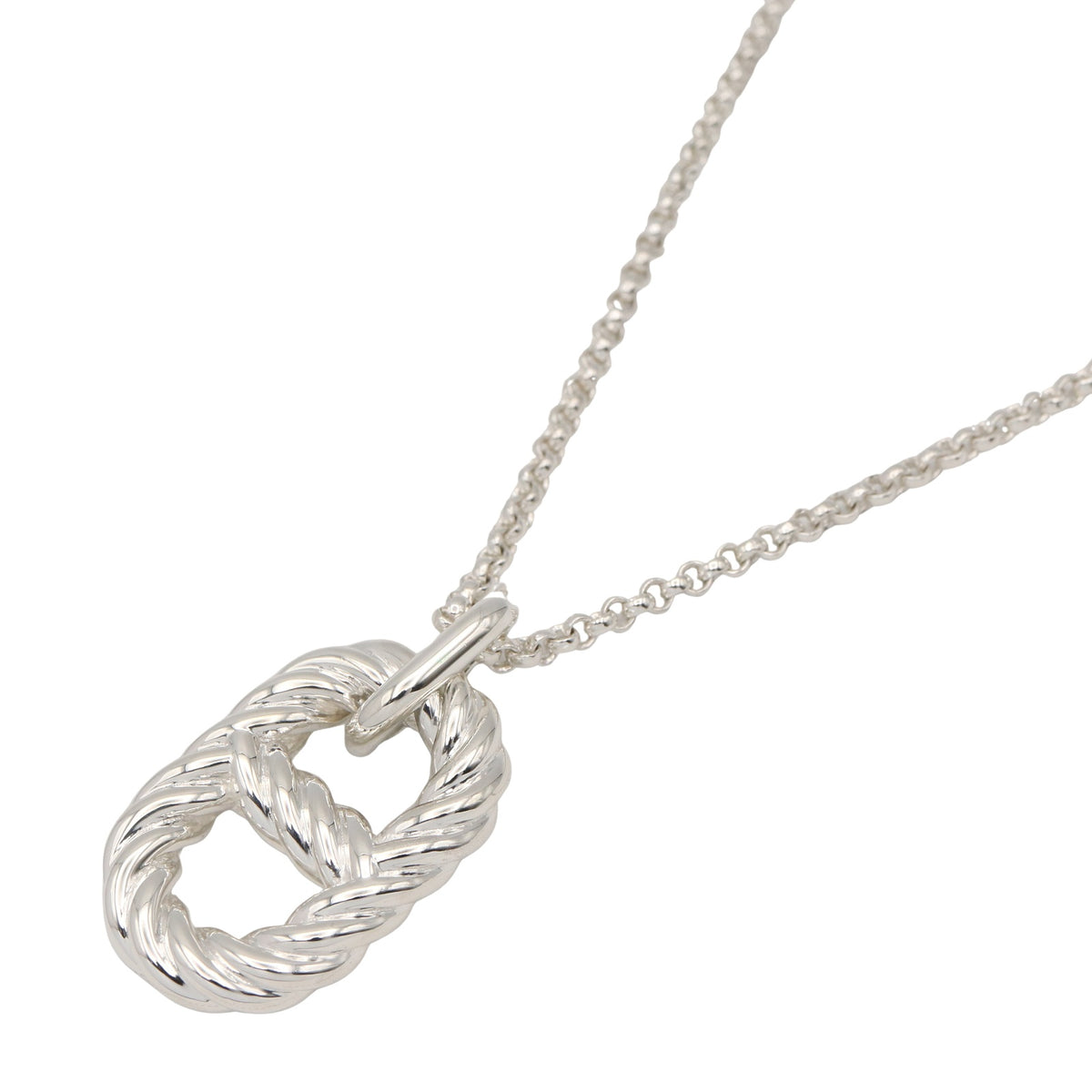 シェーヌダンクル アレアII ツイスト GM ネックレス ネックレス SV925 シルバー エルメス アクセサリー HERMES