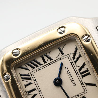 サントス ガルベ SM レディース 腕時計 クオーツ ステンレススチール シルバー カルティエ 時計 Cartier