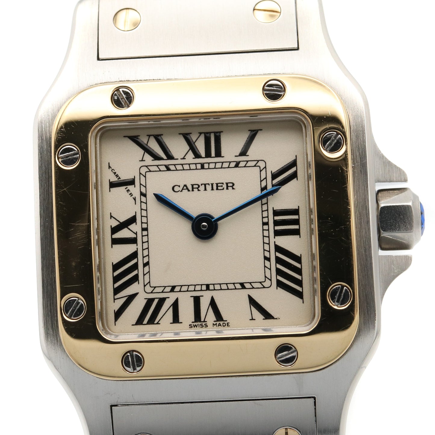 サントス ガルベ SM レディース 腕時計 クオーツ ステンレススチール シルバー カルティエ 時計 Cartier