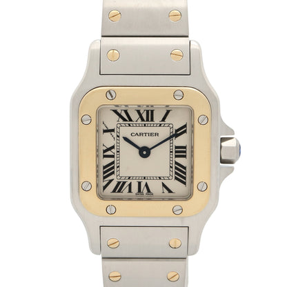 サントス ガルベ SM レディース 腕時計 クオーツ ステンレススチール シルバー カルティエ 時計 Cartier