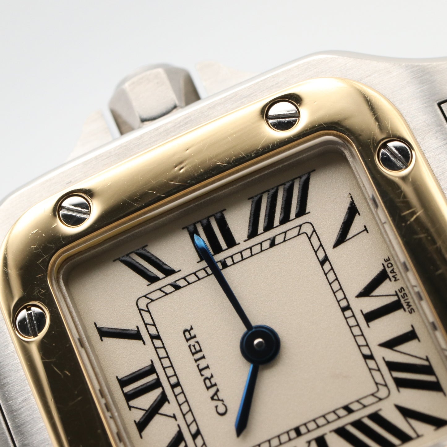 サントス ガルベ SM レディース 腕時計 クオーツ ステンレススチール シルバー カルティエ 時計 Cartier