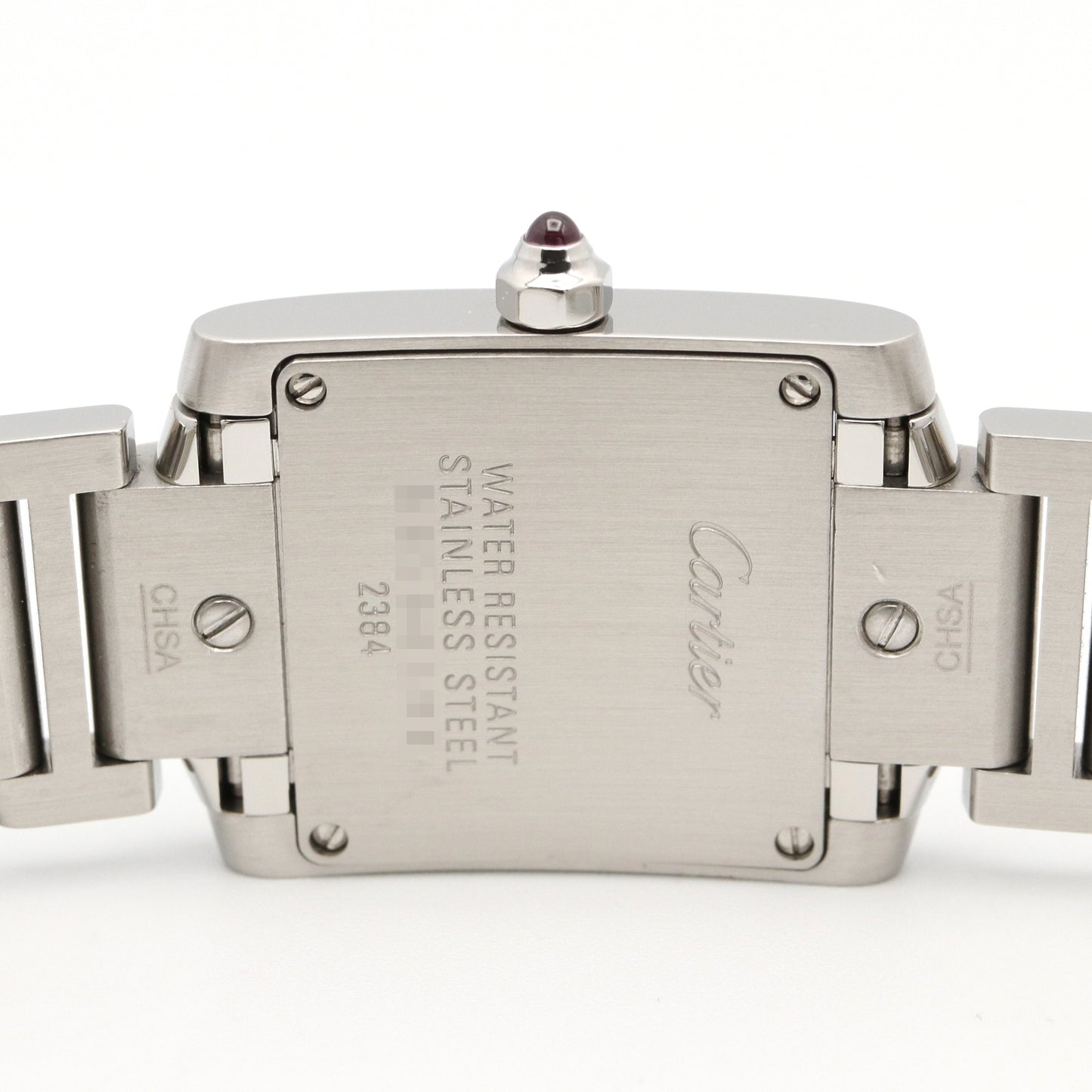 タンクフランセーズ SM レディース 腕時計 クオーツ ステンレススチール ピンク ピンクシェル カルティエ 時計 Cartier