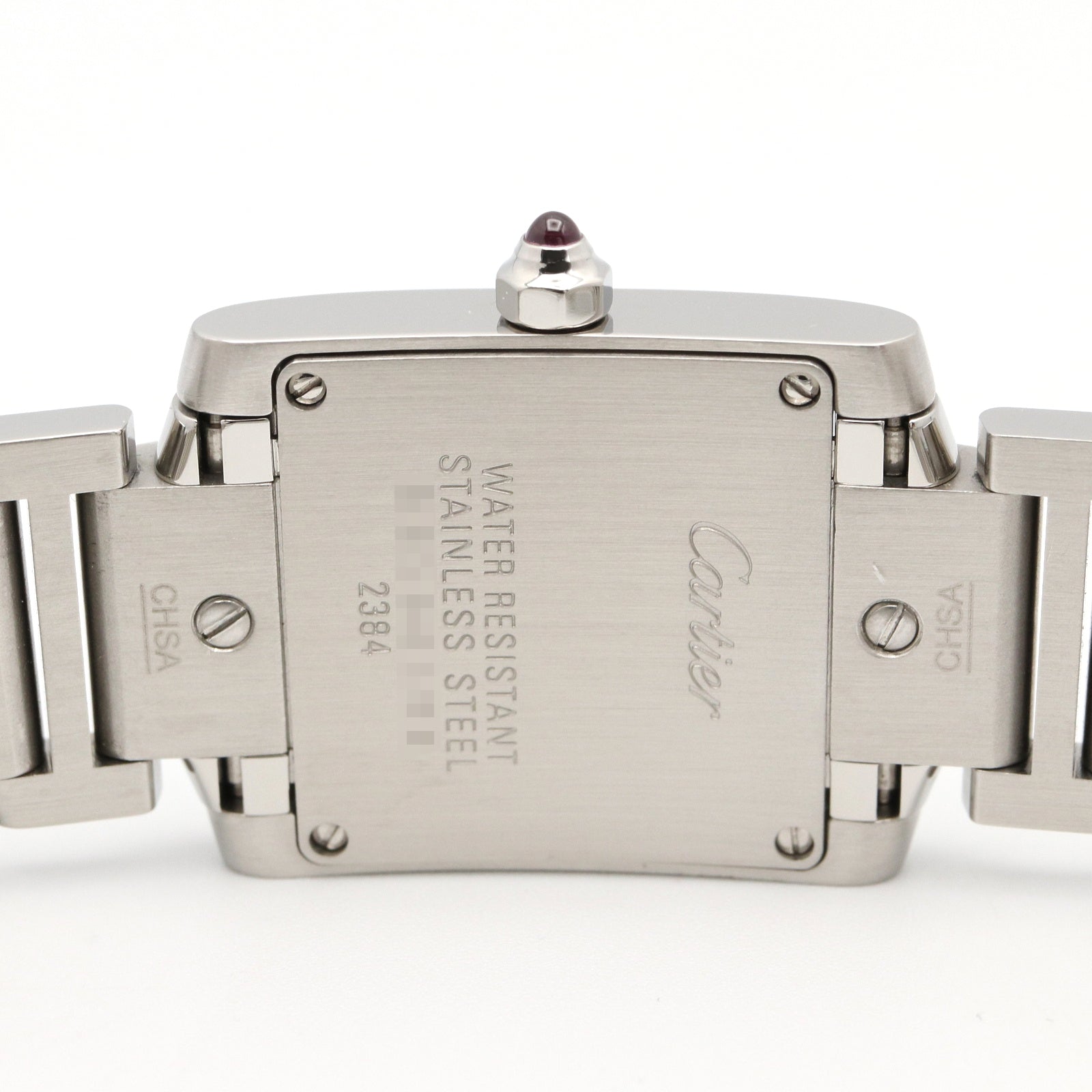 タンクフランセーズ SM レディース 腕時計 クオーツ ステンレススチール ピンク ピンクシェル カルティエ 時計 Cartier