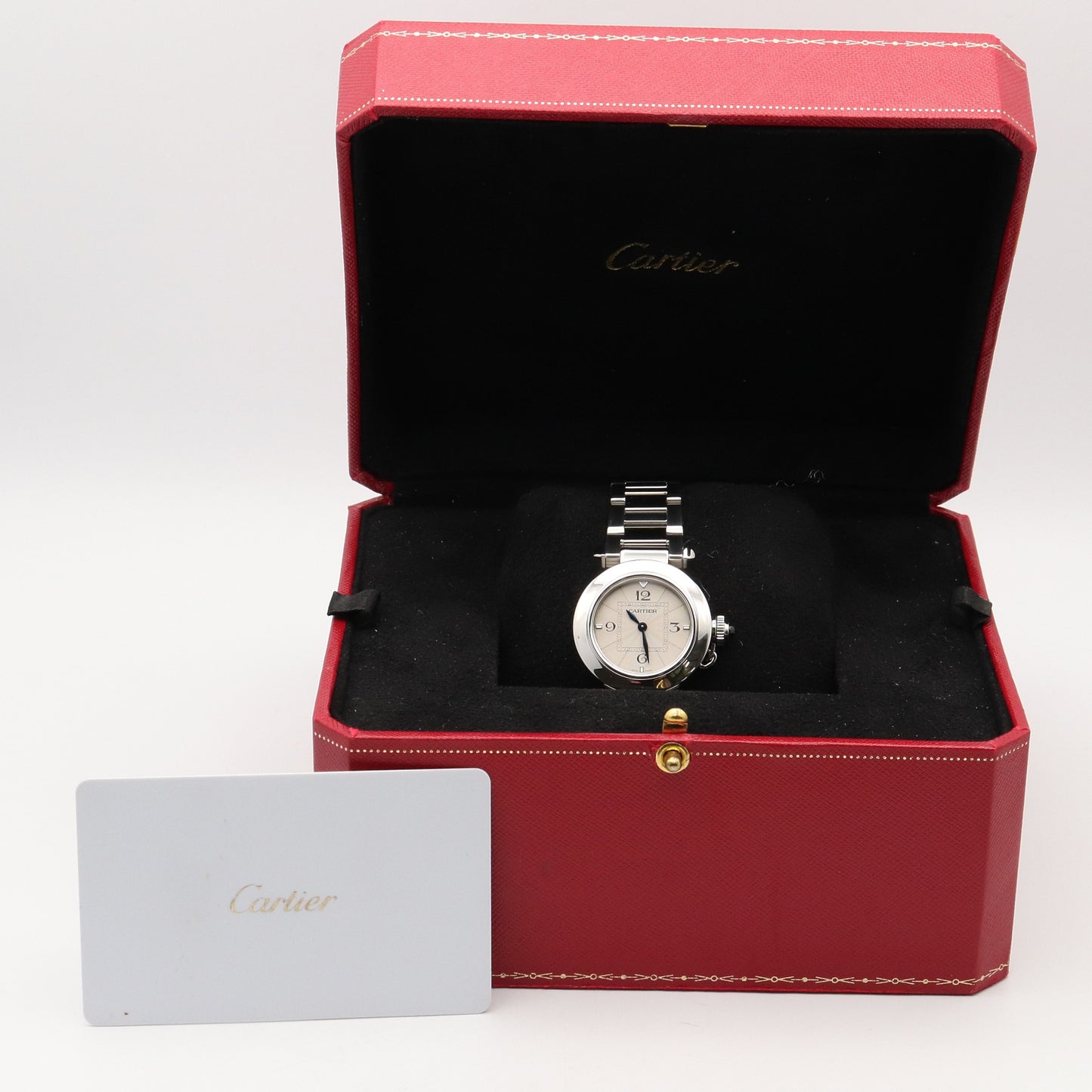 パシャ ドゥ カルティエ レディース 腕時計 クオーツ ステンレススチール シルバー カルティエ 時計 Cartier