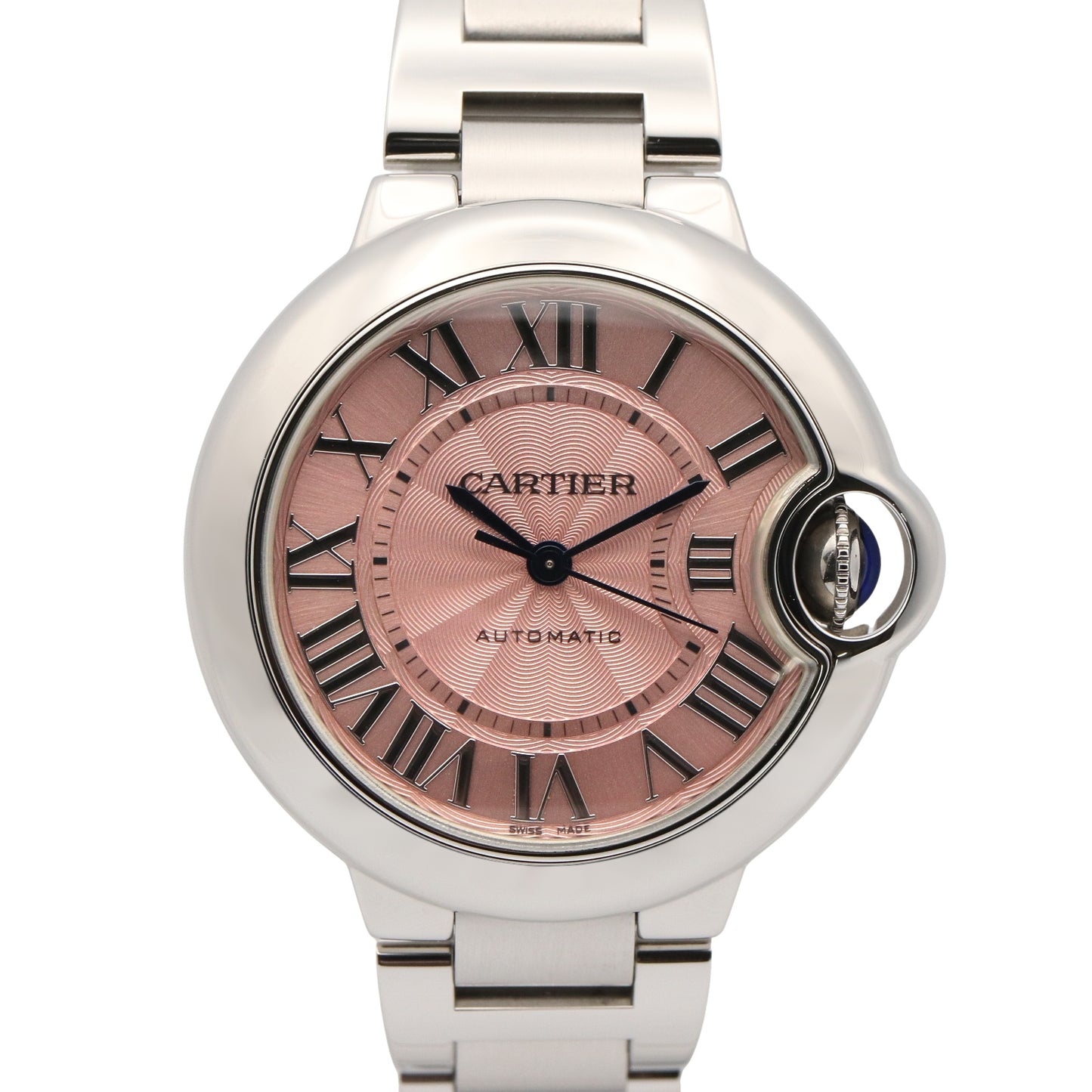 バロンブルー 33mm レディース 腕時計 自動巻き ステンレススチール ピンク カルティエ 時計 Cartier