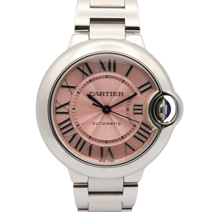 バロンブルー 33mm レディース 腕時計 自動巻き ステンレススチール ピンク カルティエ 時計 Cartier