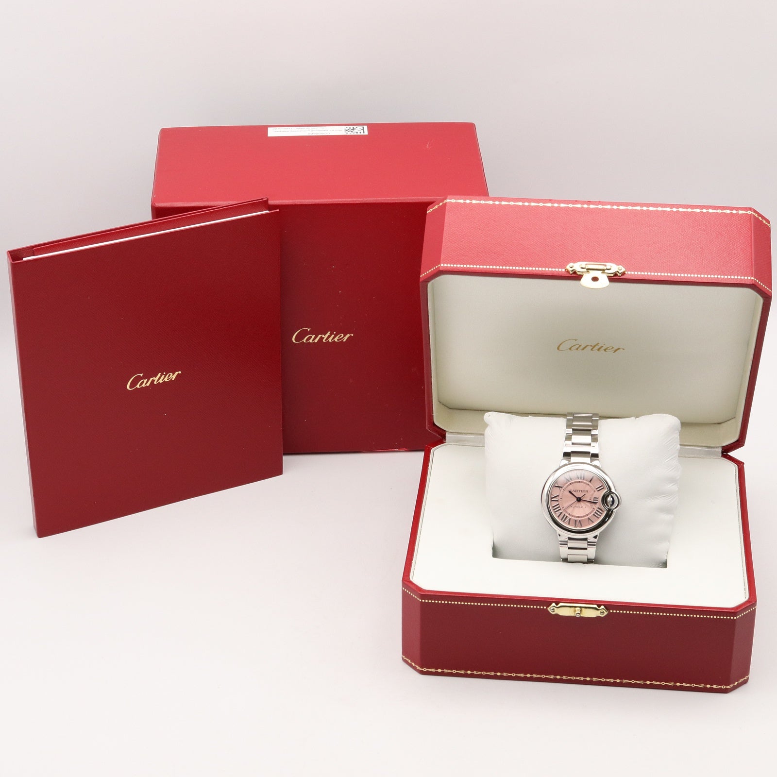 バロンブルー 33mm レディース 腕時計 自動巻き ステンレススチール ピンク カルティエ 時計 Cartier