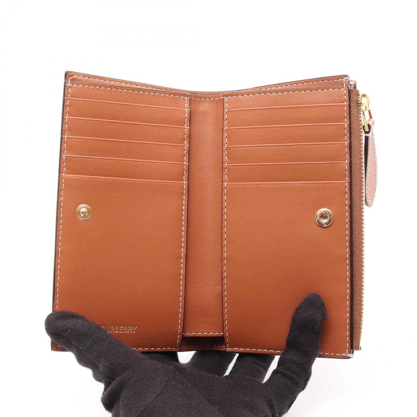 バイフォールド 二つ折り財布 レザー PVC ベージュ マルチカラー バーバリー 財布・小物 BURBERRY