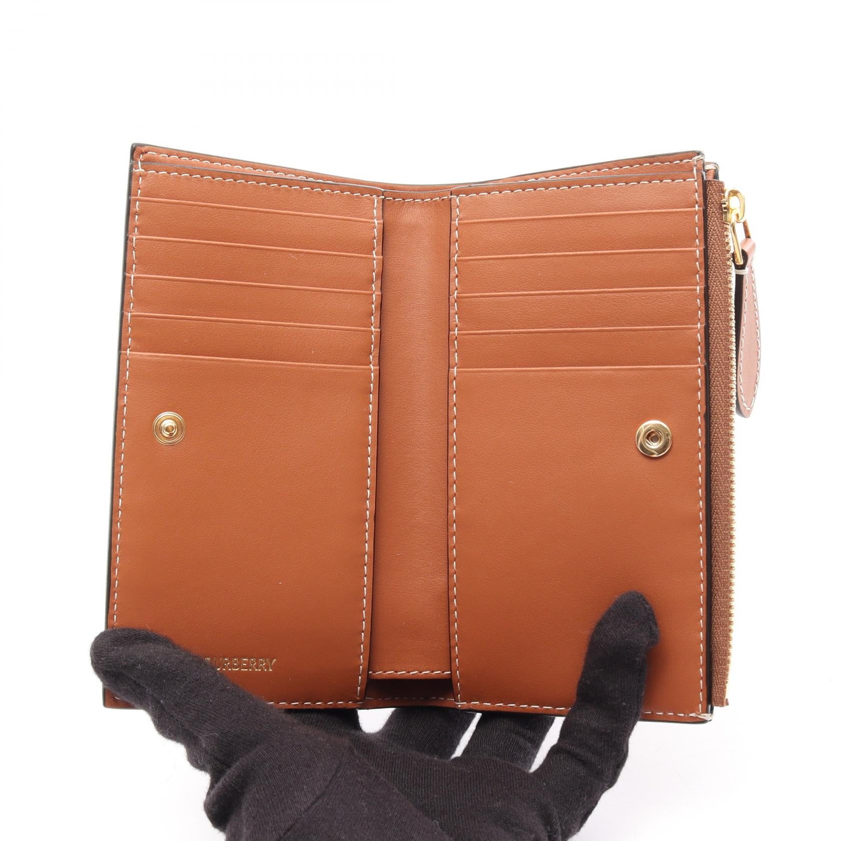 バイフォールド 二つ折り財布 レザー PVC ベージュ マルチカラー バーバリー 財布・小物 BURBERRY