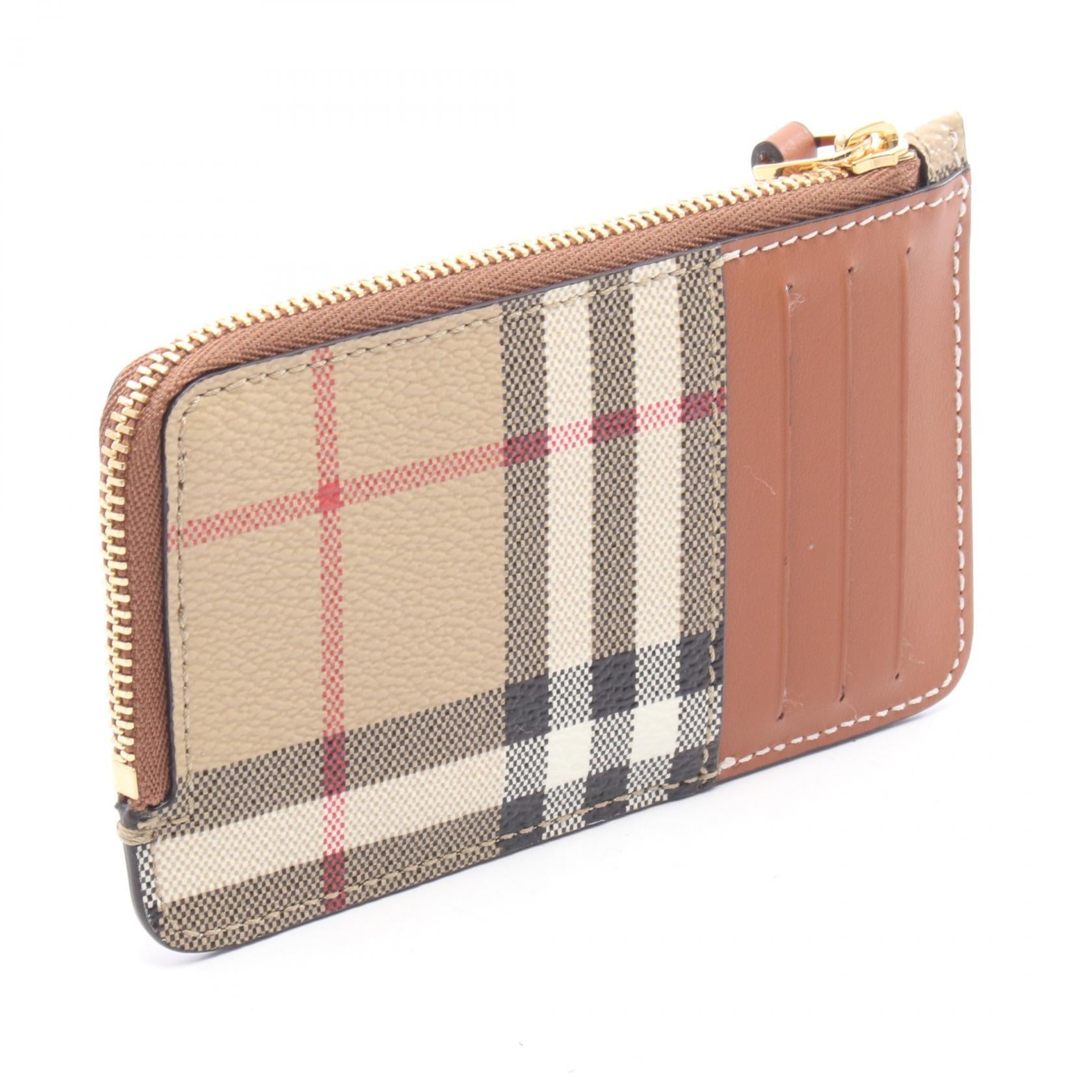 カードケース コインケース レザー PVC ベージュ ブラウン マルチカラー バーバリー 財布・小物 BURBERRY
