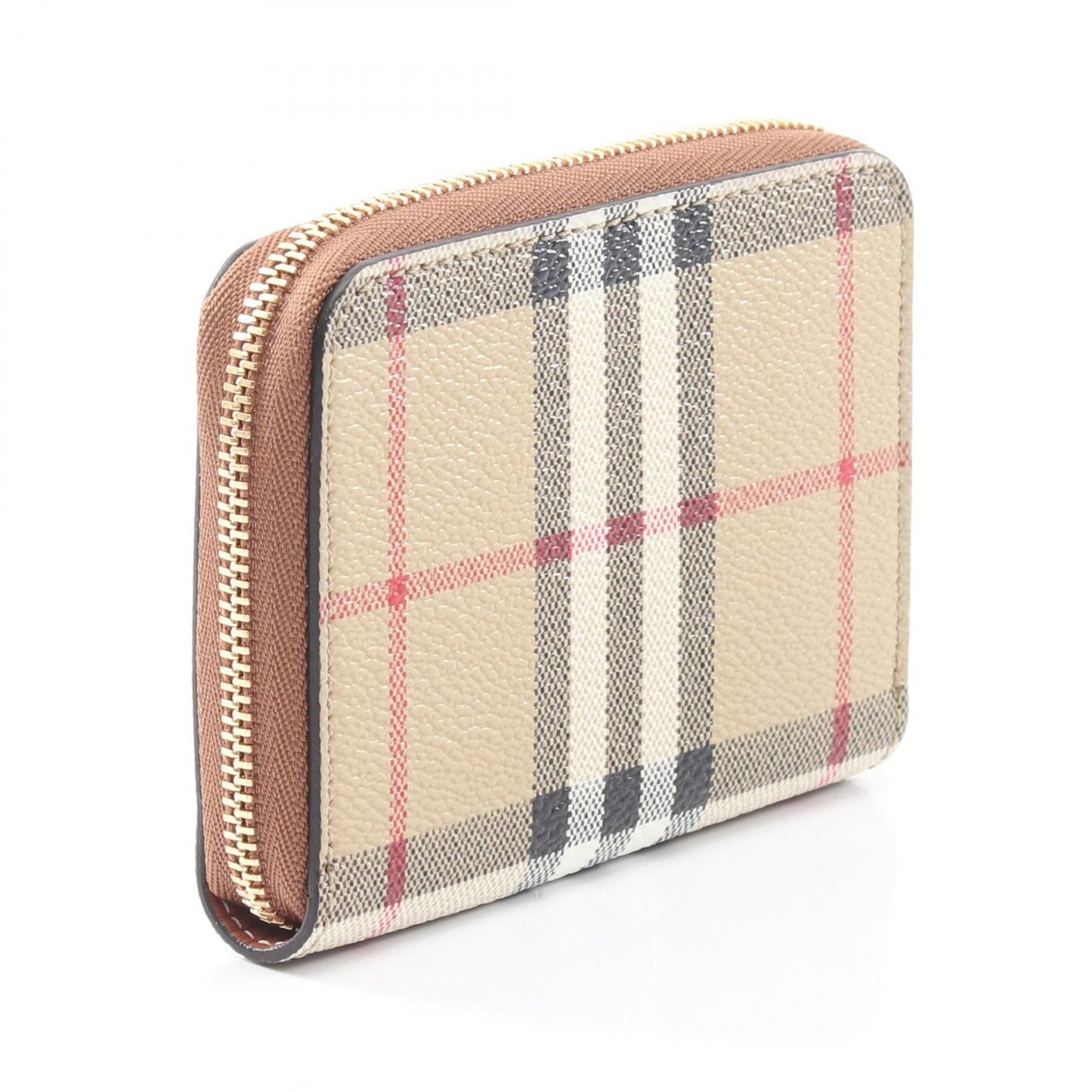 LS MN ZIP AROUND DFC ヴィンテージチェック コインケース その他 PVC ベージュ マルチカラー バーバリー 財布・小物 BURBERRY