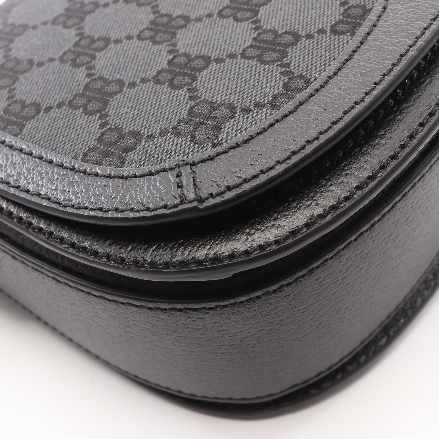 BALENCIAGA × GUCCI ザ ハッカープロジェクト ショルダーバッグ キャンバス レザー ダークグレー ブラック マルチカラー バレンシアガ