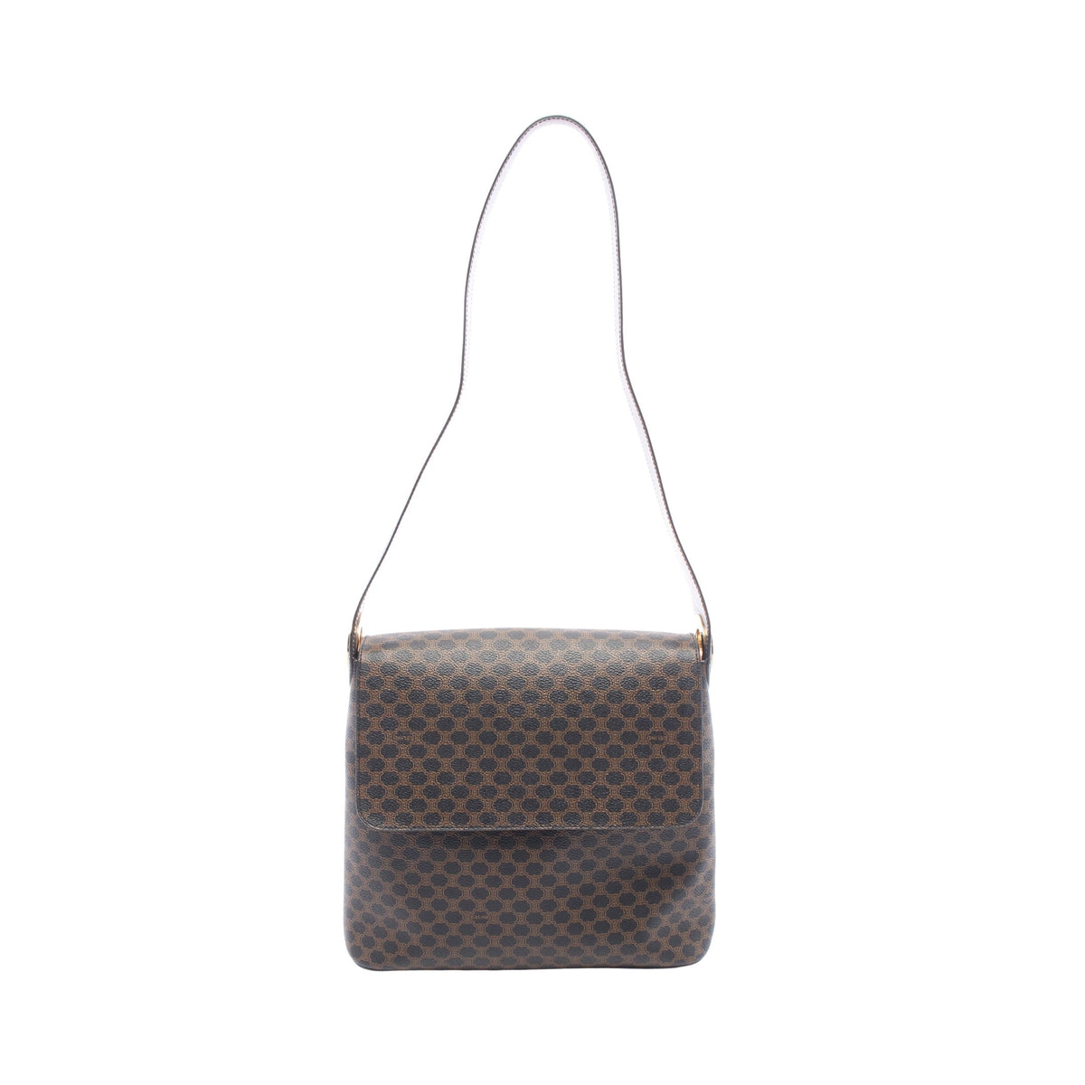 マカダム ワンショルダーバッグ PVC レザー ブラック ブラウン セリーヌ バッグ CELINE