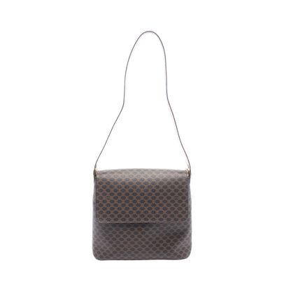 マカダム ワンショルダーバッグ PVC レザー ブラック ブラウン セリーヌ バッグ CELINE