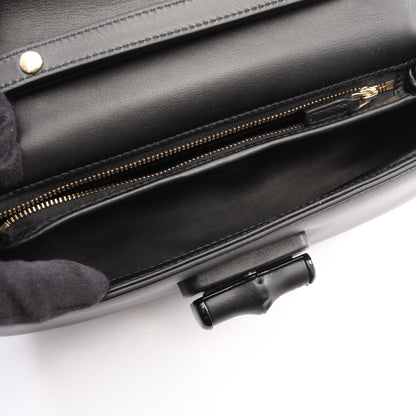 バンブー ディーヴァ 2WAY ハンドバッグ レザー ブラック グッチ