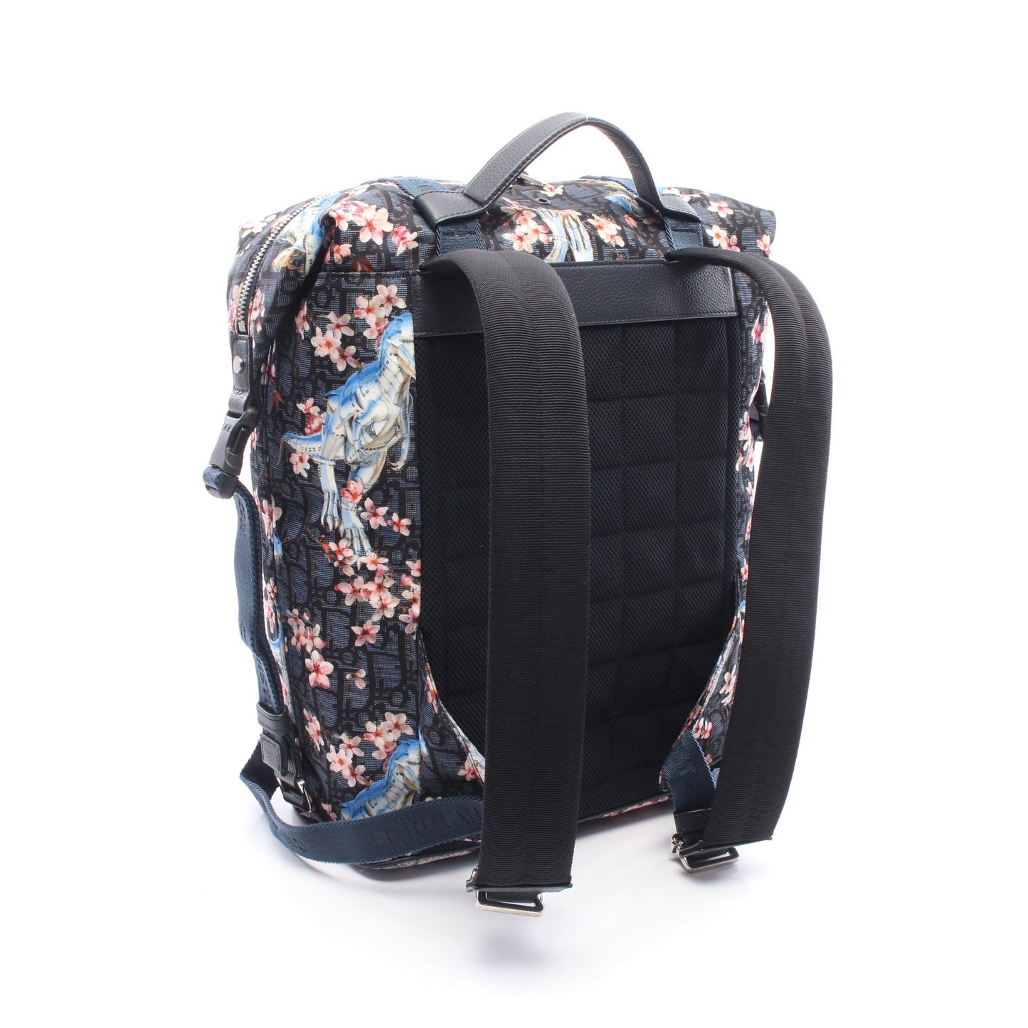 DIOL × 空山基 ダイナソーロボ オブリーク バックパック リュックサック ナイロン レザー ネイビー マルチカラー ディオール