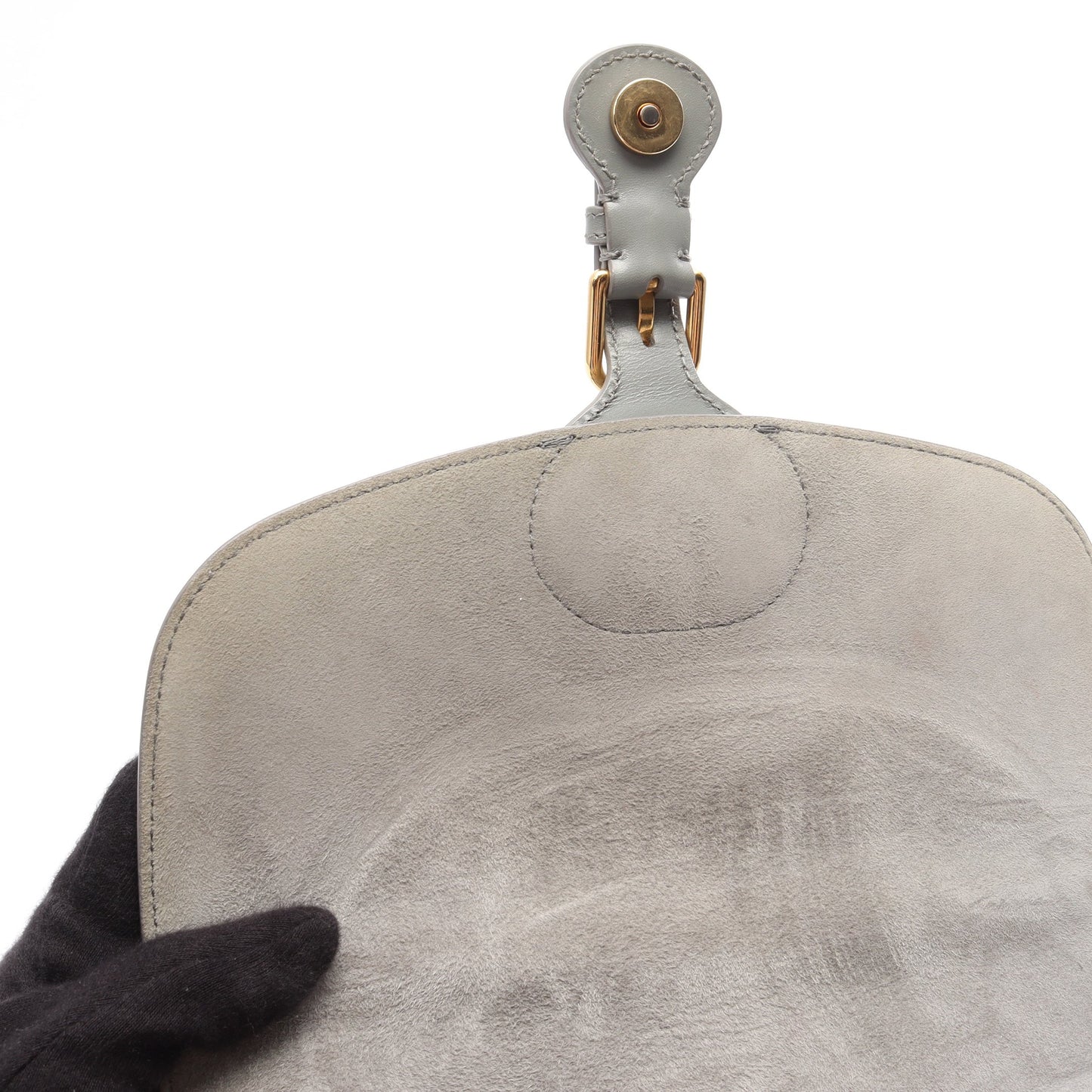 DIOR BOBBY バッグ ミディアム ショルダーバッグ レザー グレーグリーン クリスチャンディオール