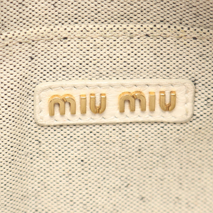 VIT.DAINO SOFT 2WAY ハンドバッグ レザー ホワイト ミュウミュウ