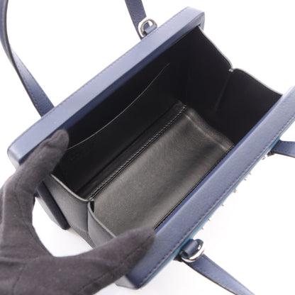 POSTAL SMALL ポスタル スモール シティ パリ 2WAY ハンドバッグ レザー ネイビー マルチカラー ロエベ