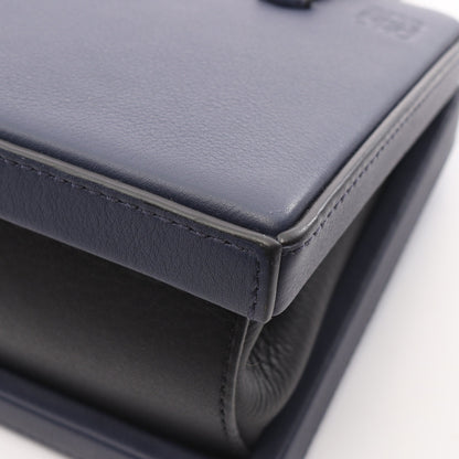 POSTAL SMALL ポスタル スモール シティ パリ 2WAY ハンドバッグ レザー ネイビー マルチカラー ロエベ