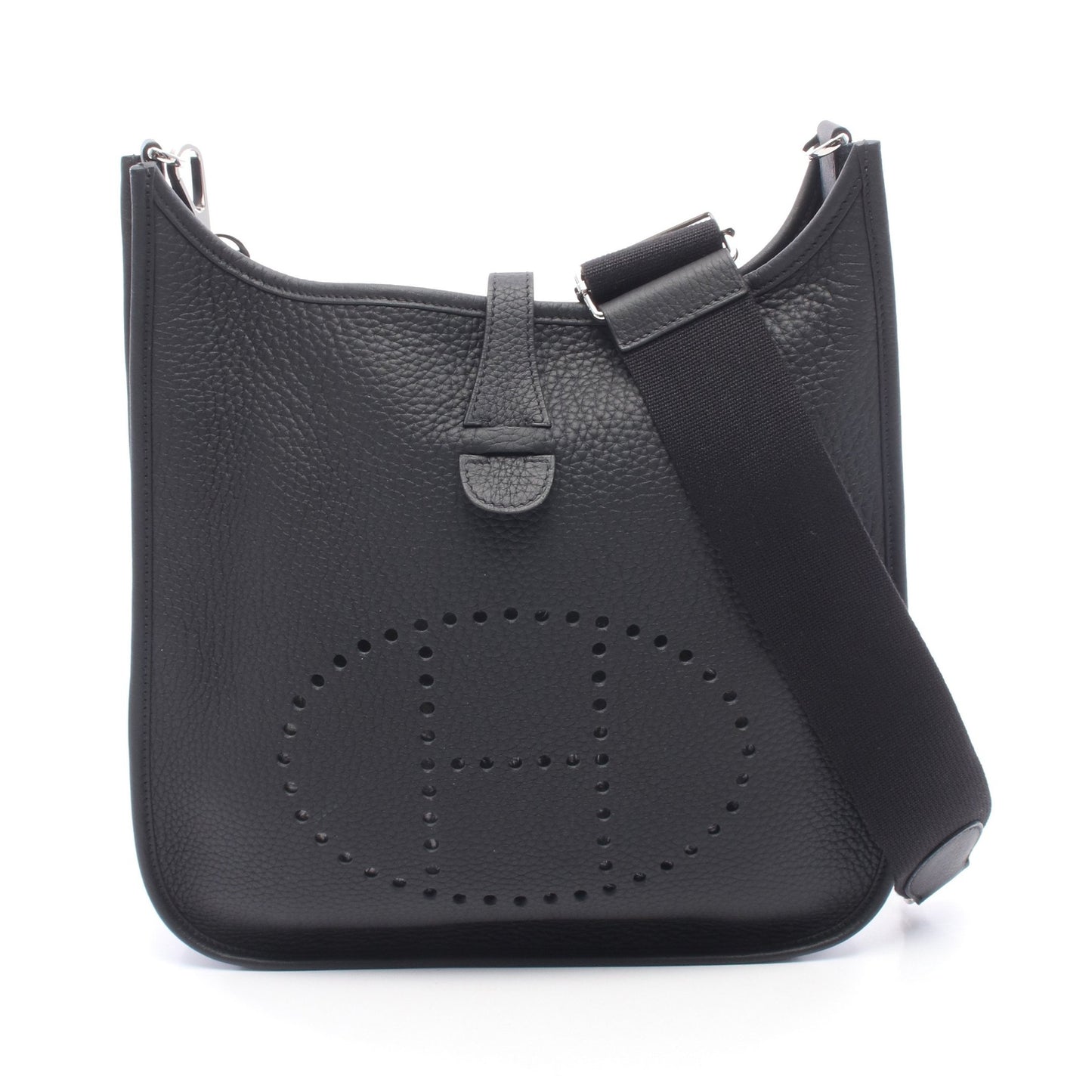 エヴリン 3 トロワ PM ショルダーバッグ トリヨンクレマンス ブラック シルバー金具 K刻印 エルメス