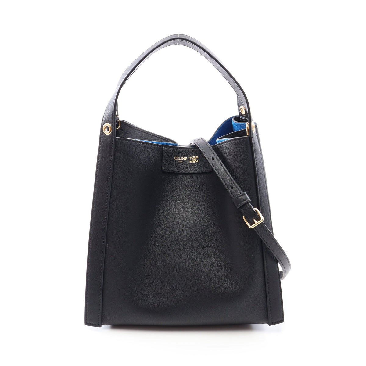 スモール キューボ 2WAY ハンドバッグ レザー ブラック セリーヌ バッグ CELINE