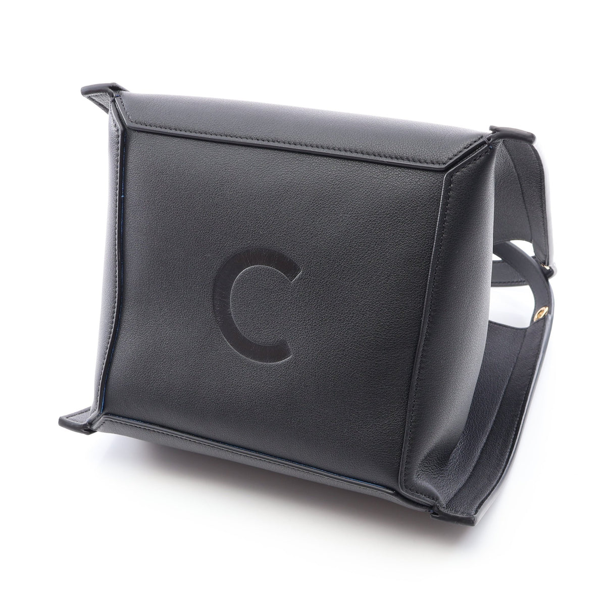 スモール キューボ 2WAY ハンドバッグ レザー ブラック セリーヌ バッグ CELINE