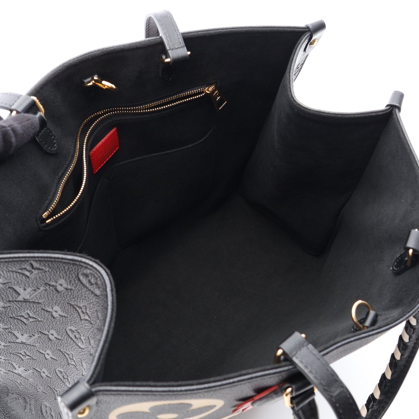 オンザゴー GM モノグラムアンプラント LVクラフティ 2WAY ショルダーバッグ トートバッグ レザー ブラック マルチカラー ルイヴィトン