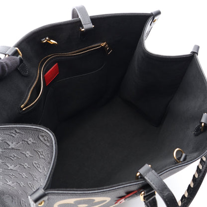 オンザゴー GM モノグラムアンプラント LVクラフティ 2WAY ショルダーバッグ トートバッグ レザー ブラック マルチカラー ルイヴィトン