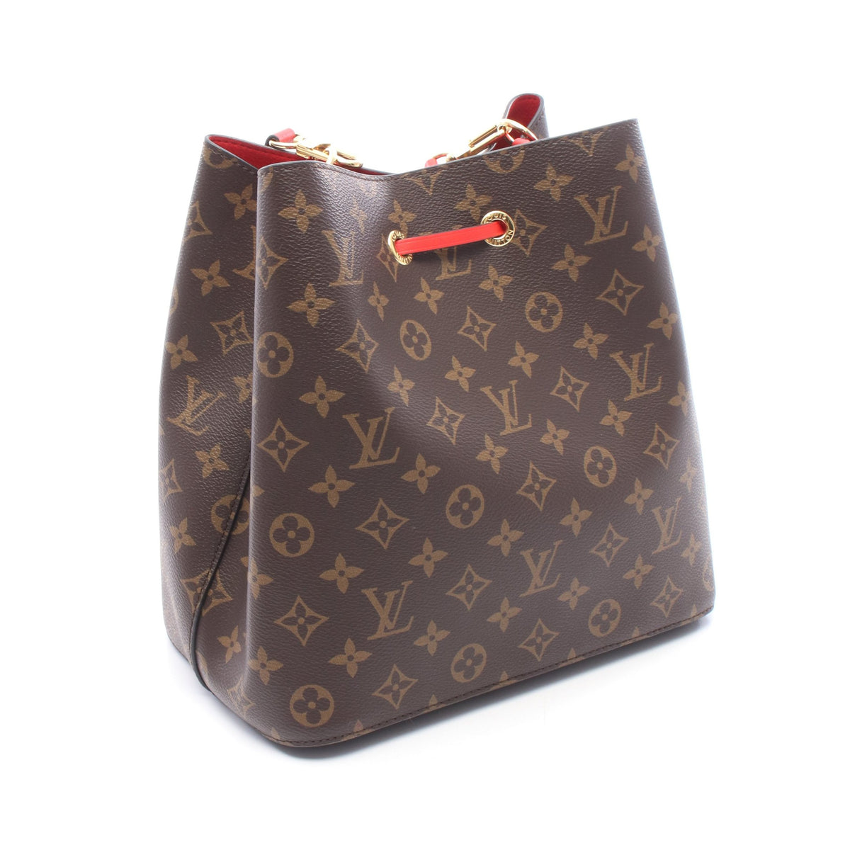 ネオノエ モノグラム コクリコ ショルダーバッグ PVC レザー ブラウン レッド ルイヴィトン バッグ LOUIS VUITTON