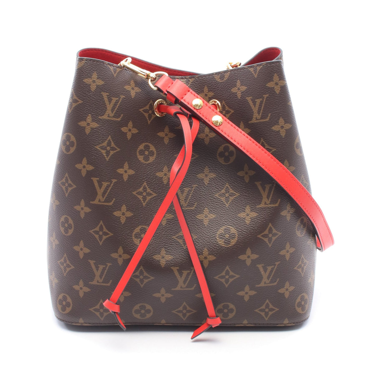 ネオノエ モノグラム コクリコ ショルダーバッグ PVC レザー ブラウン レッド ルイヴィトン バッグ LOUIS VUITTON
