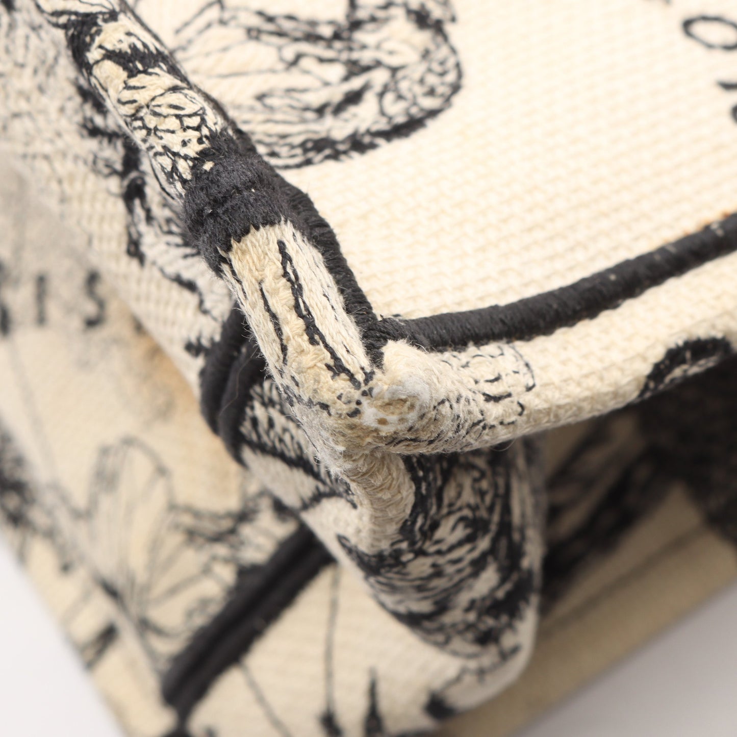 BOOK TOTE ブックトート ミディアム トワル ドゥ ジュイ ハンドバッグ トートバッグ キャンバス アイボリー ブラック クリスチャンディオール