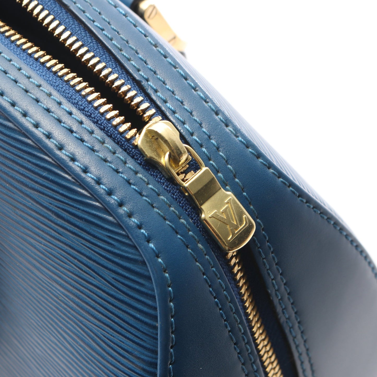 ジャスミン エピ ミルティーユ ハンドバッグ レザー ブルー ルイヴィトン