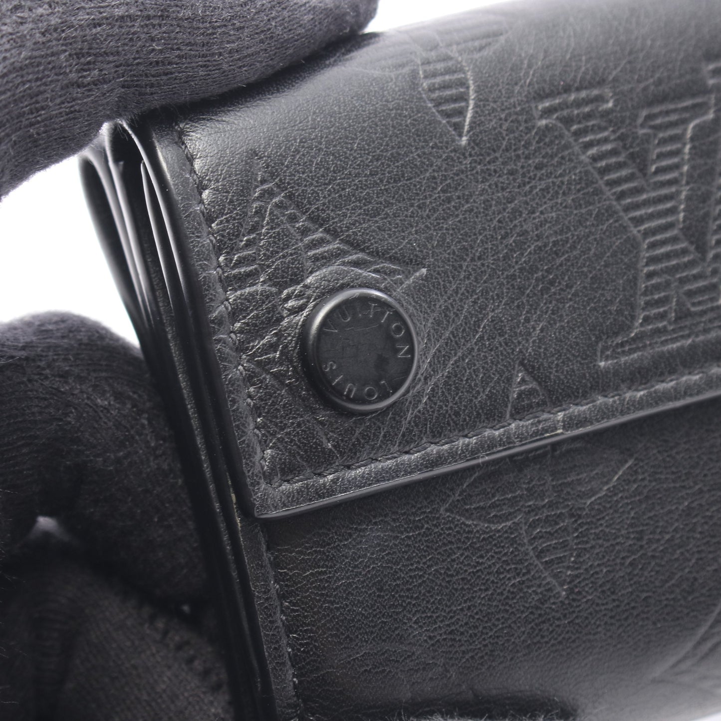 ディスカバリー コンパクト ウォレット モノグラムシャドウ 三つ折り財布 レザー ブラック ルイヴィトン