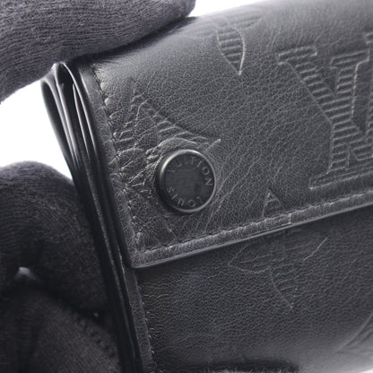 ディスカバリー コンパクト ウォレット モノグラムシャドウ 三つ折り財布 レザー ブラック ルイヴィトン
