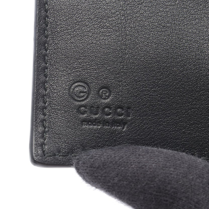 マイクログッチシマ 二つ折り財布 レザー ブラック グッチ