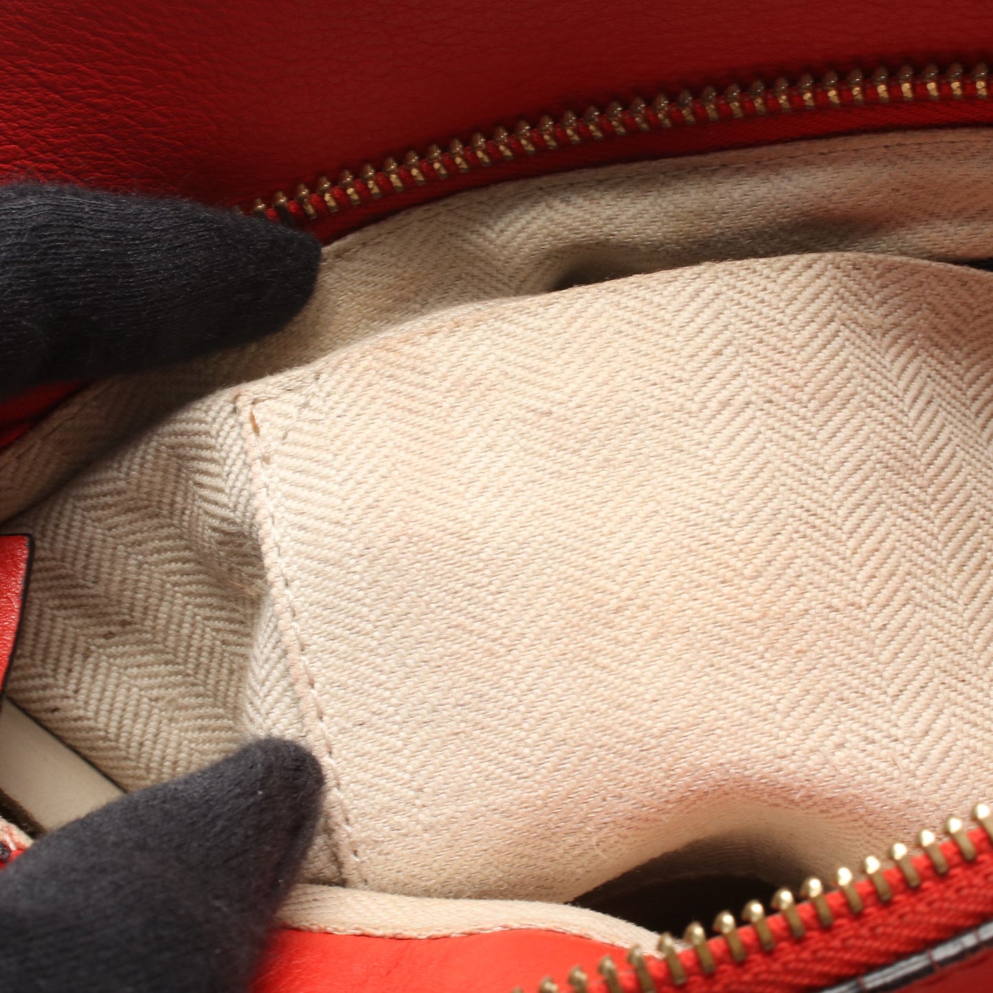 PUZZLE BAG SMALL パズルバッグ スモール 2WAY ハンドバッグ レザー レッド ロエベ