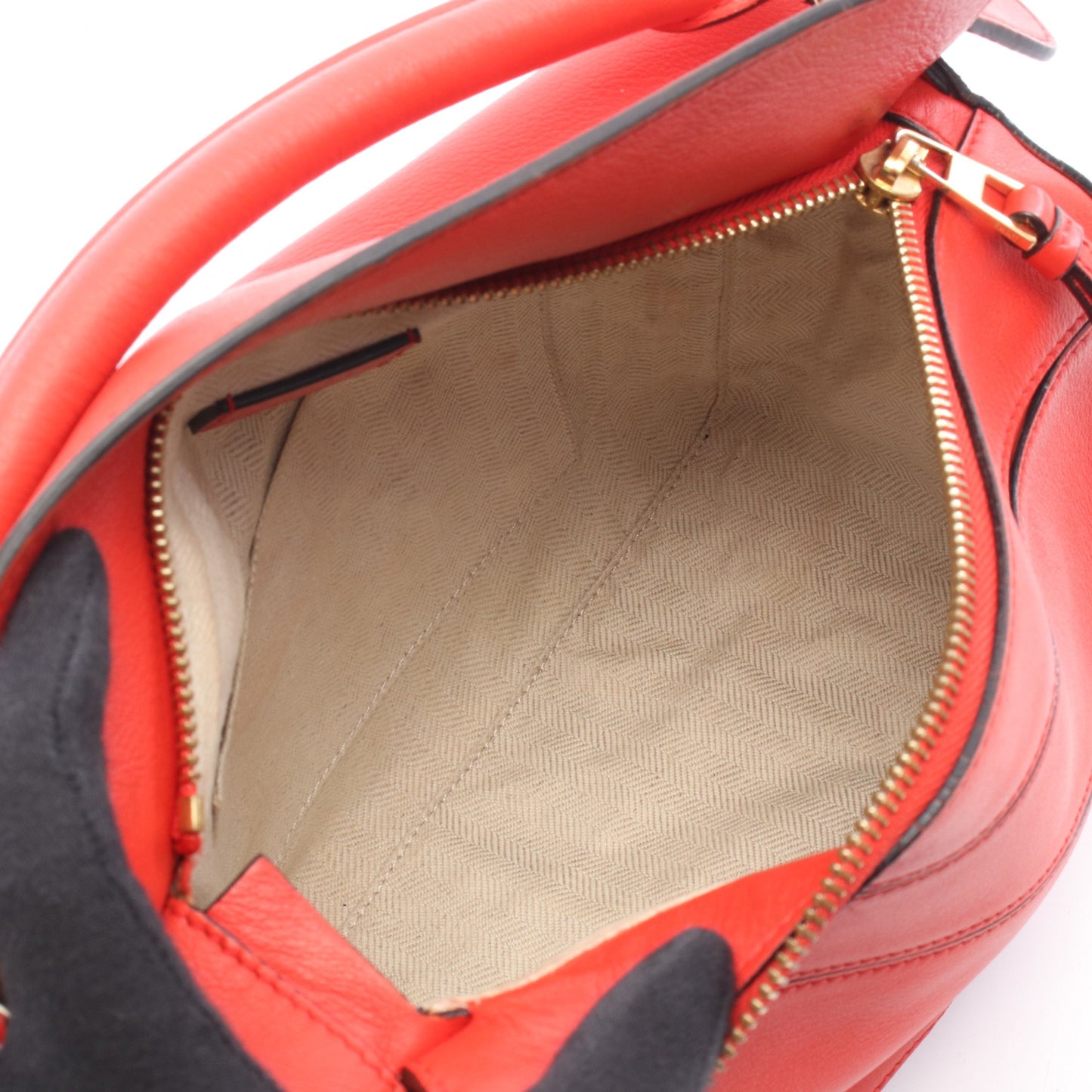 PUZZLE BAG SMALL パズルバッグ スモール 2WAY ハンドバッグ レザー レッド ロエベ