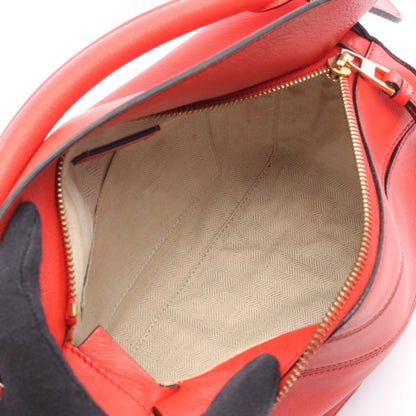 PUZZLE BAG SMALL パズルバッグ スモール 2WAY ハンドバッグ レザー レッド ロエベ