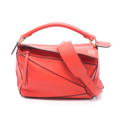 PUZZLE BAG SMALL パズルバッグ スモール 2WAY ハンドバッグ レザー レッド ロエベ